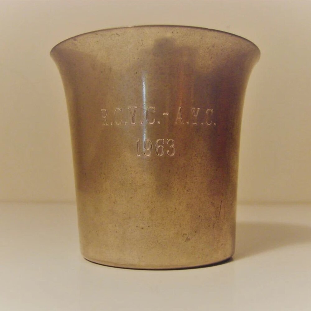 Vintage Pewter Trophy 1963 Colonial Pewter Boardman Royal Cdn Yacht Club Boat